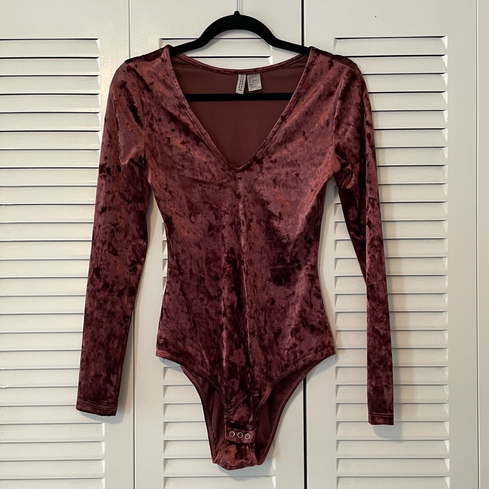 H&M Velvet Bodysuit